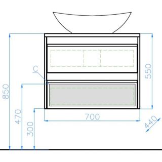 Тумба Style Line Монако 70 ЛС-00000623